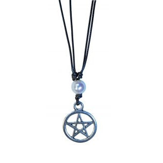 Choker Pearl And Pentagram Adjustable
