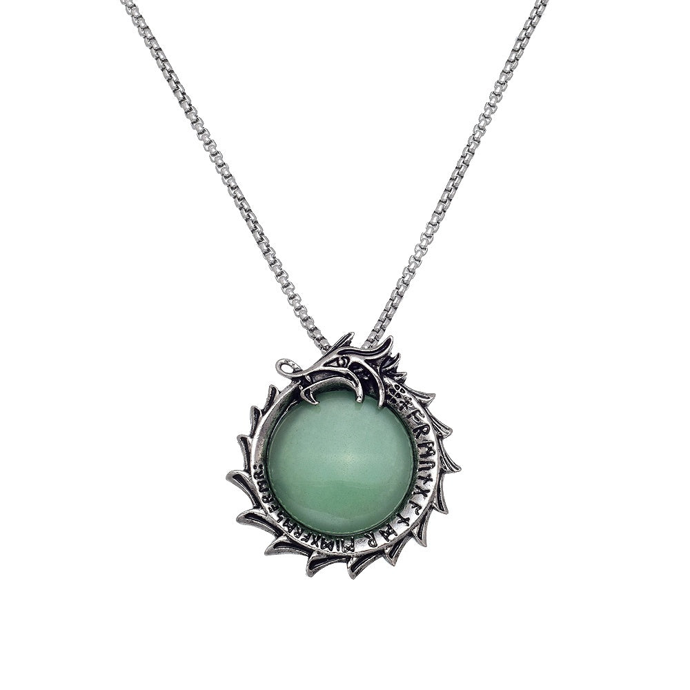 Pendant Aventurine Round Dragon Wrap