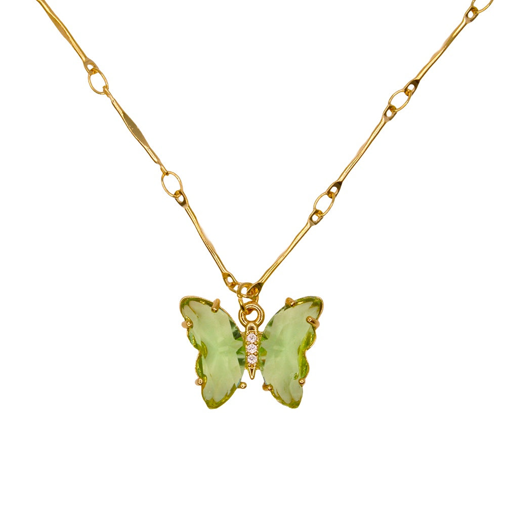 Pendant Green Butterfly on Chain