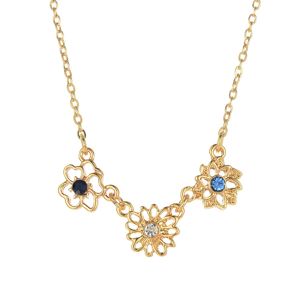 Necklace Gold Flower Set of 3