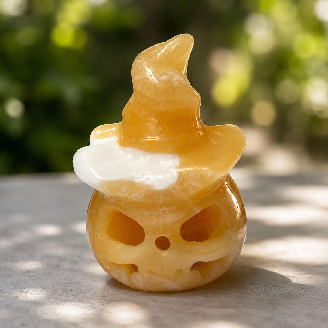 Pumpkin Head Yellow Calcite | Carpe Diem With Remi