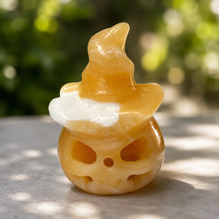 Pumpkin Head Yellow Calcite | Carpe Diem With Remi