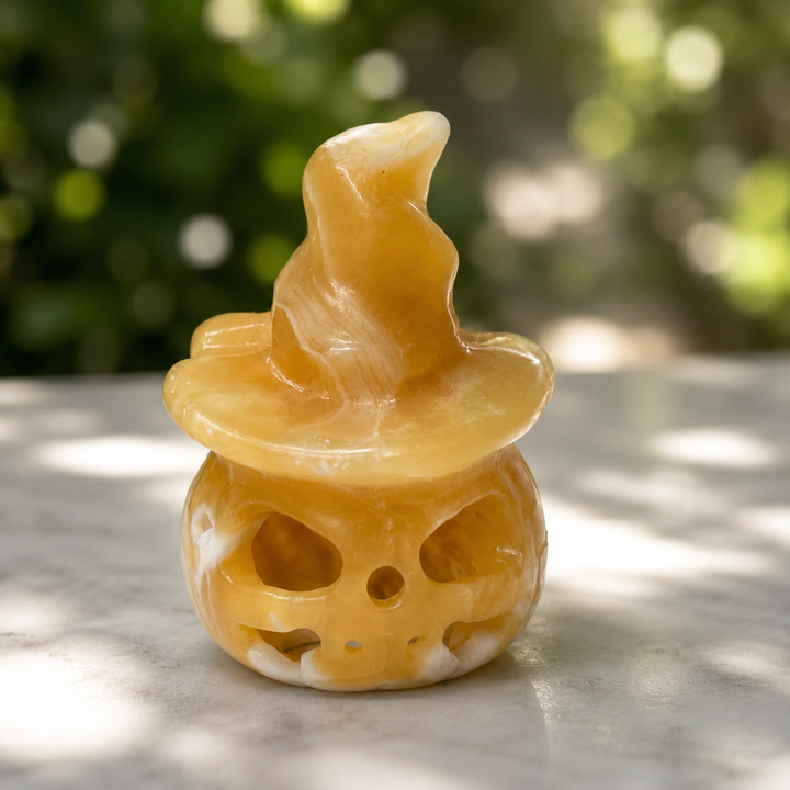 Pumpkin Head Yellow Calcite | Carpe Diem With Remi