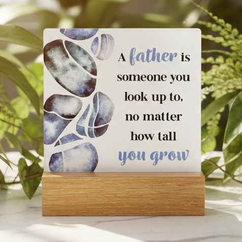 Plaque A Father is Someone You Look Up To