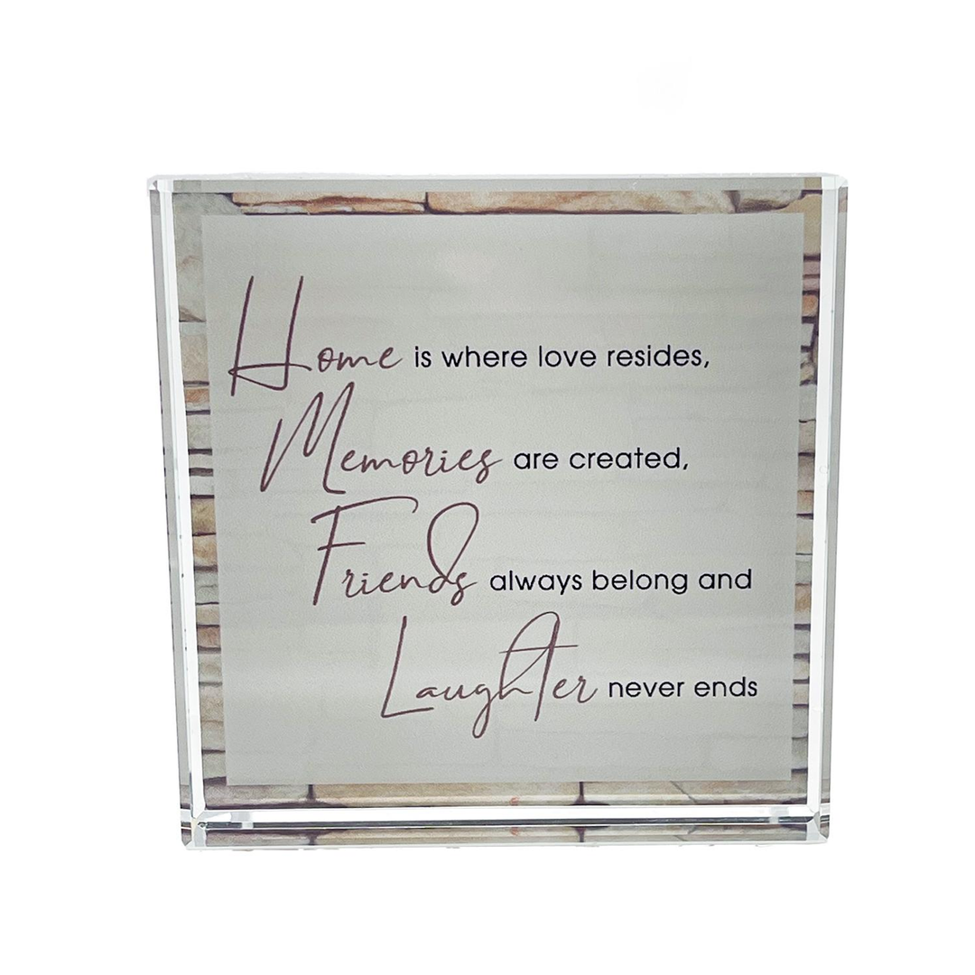 Crystal Block Home 8 cm - Instore Only