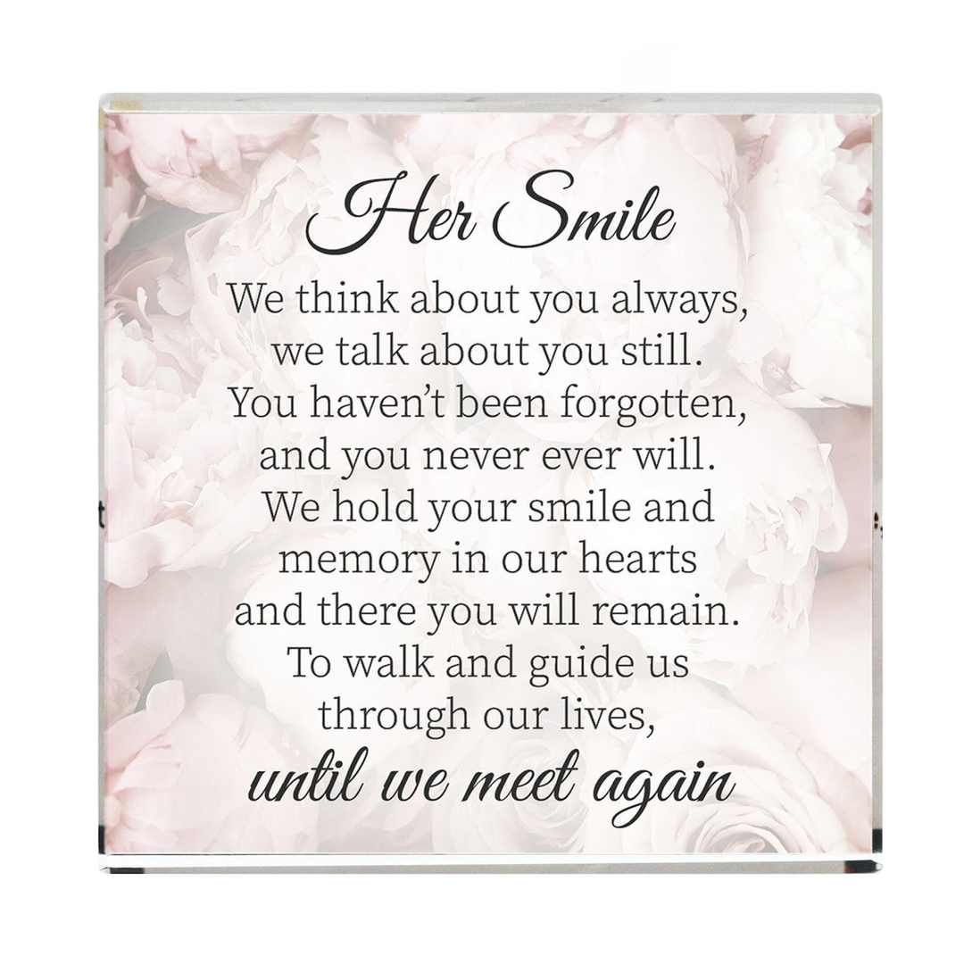 Crystal Block Her Smile 19 cm