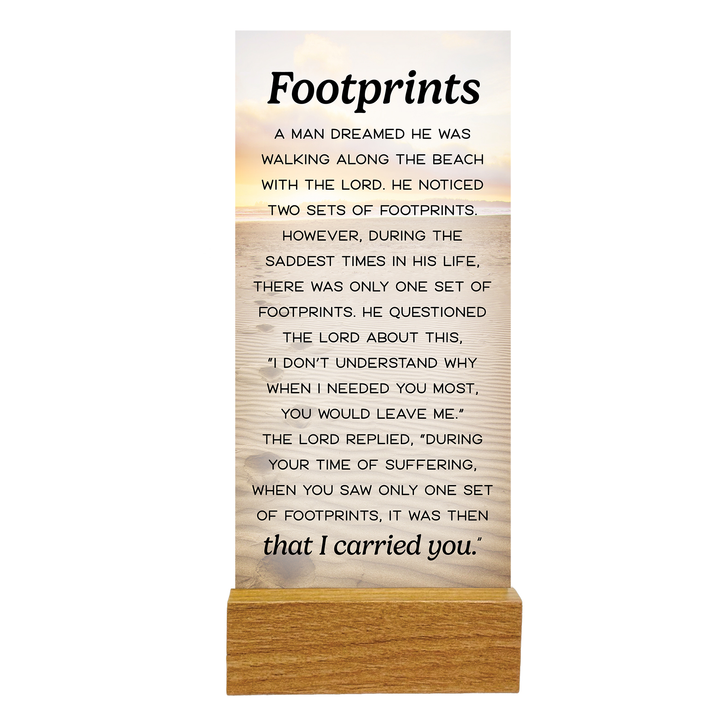 Plaque Glass Footprints