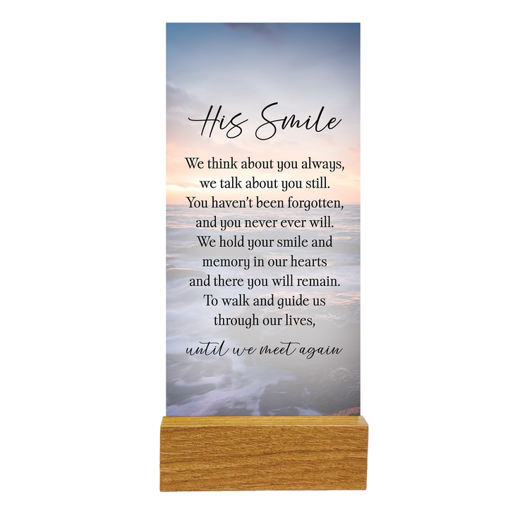 Plaque Glass His Smile