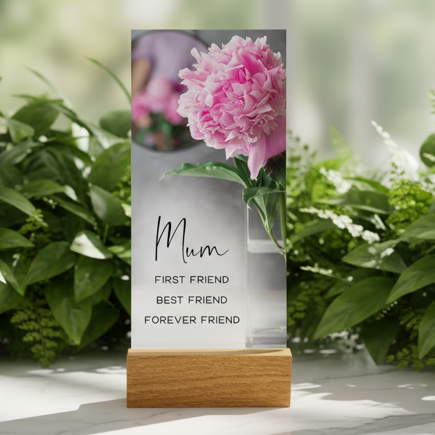 Plaque Glass Mum