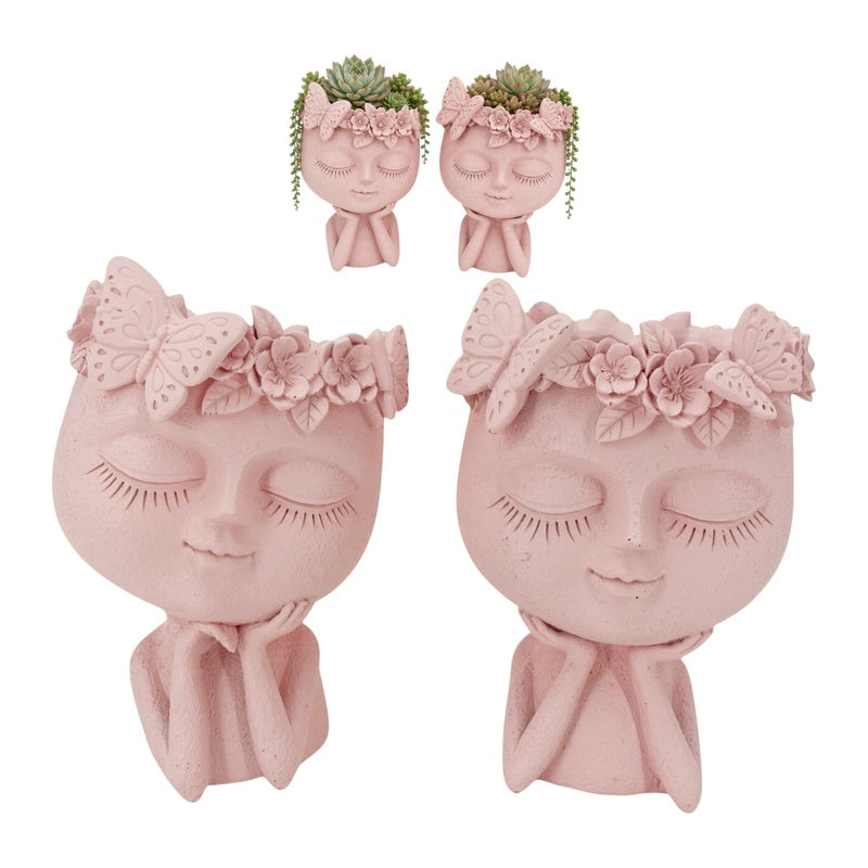 Pot Holder Pink Face 16 cm