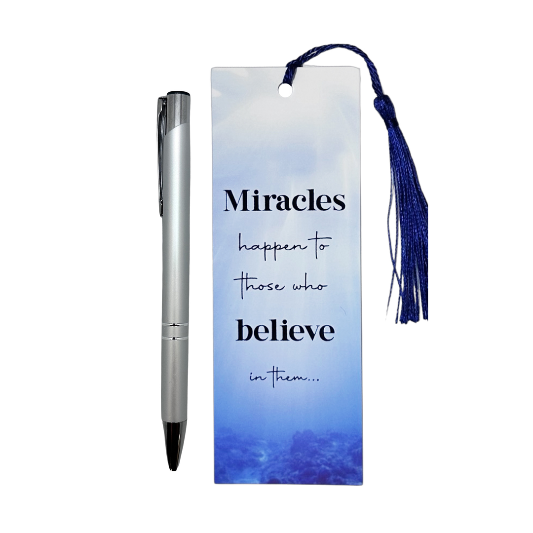 Bookmark and Pen Set Miracles Happen