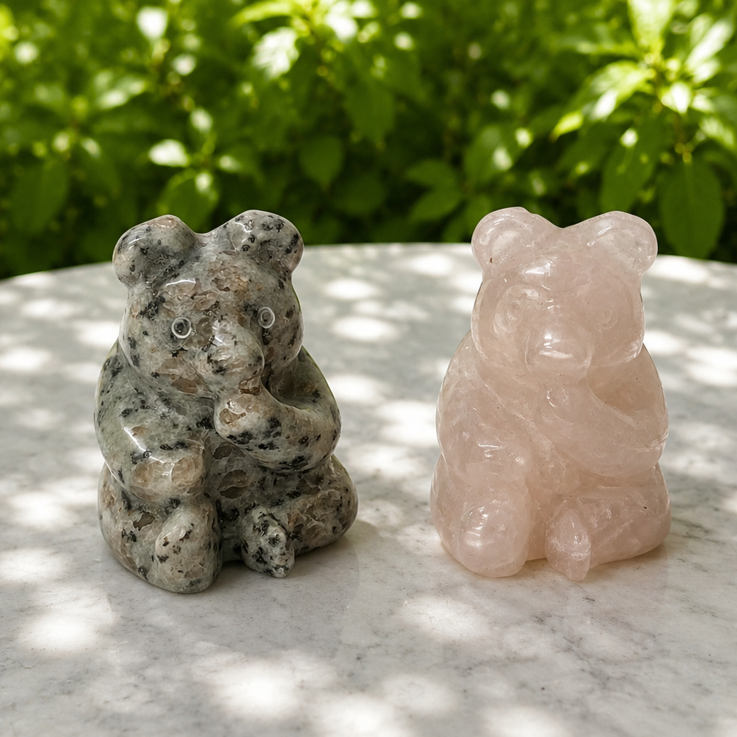 Panda Bear Crystal Carving