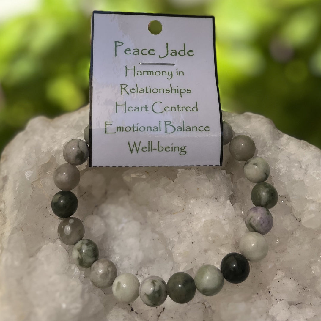 Bracelet Peace Jade 8mm Beads