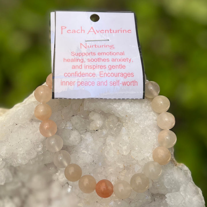 Bracelet Peach Aventurine 8mm Beads