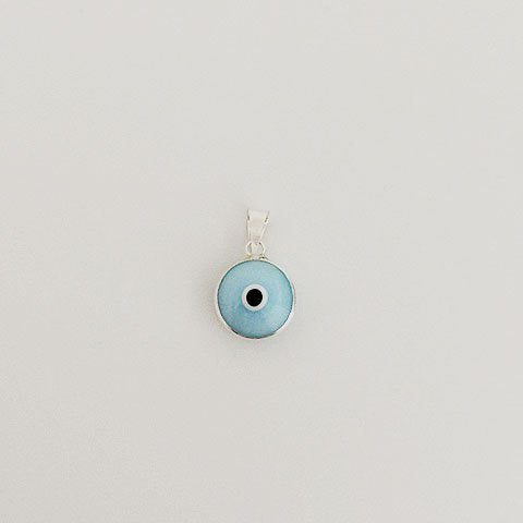 Pendant Evil Eye Light Blue Opaque 1 cm