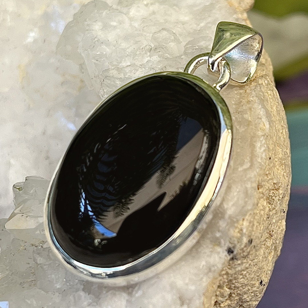 Pendant Smokey Quartz Oval 3.7 cm