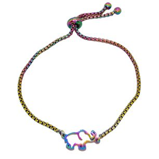 Bracelet Rainbow Titanium Elephant | Carpe Diem With Remi