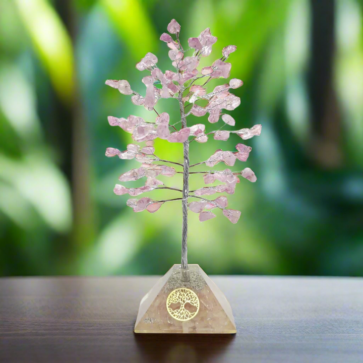 Tree Pink Quartz Orgonite Base 100 Chip