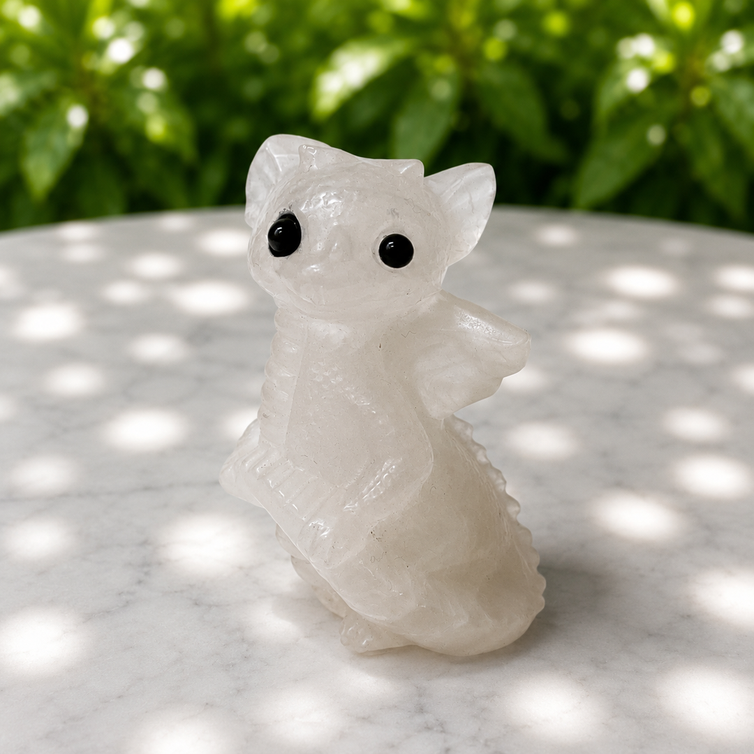 Baby Dragon Crystal Carving