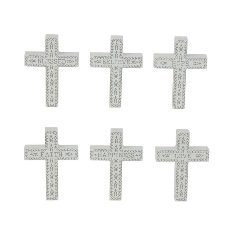Cross Religious Inspirational Wording 10 cm