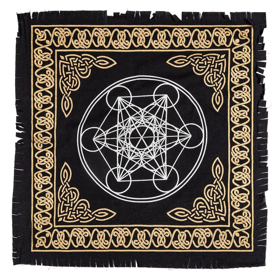 Altar Cloth Sacred Geometry Black Gold 60 cm | Carpe Diem With Remi
