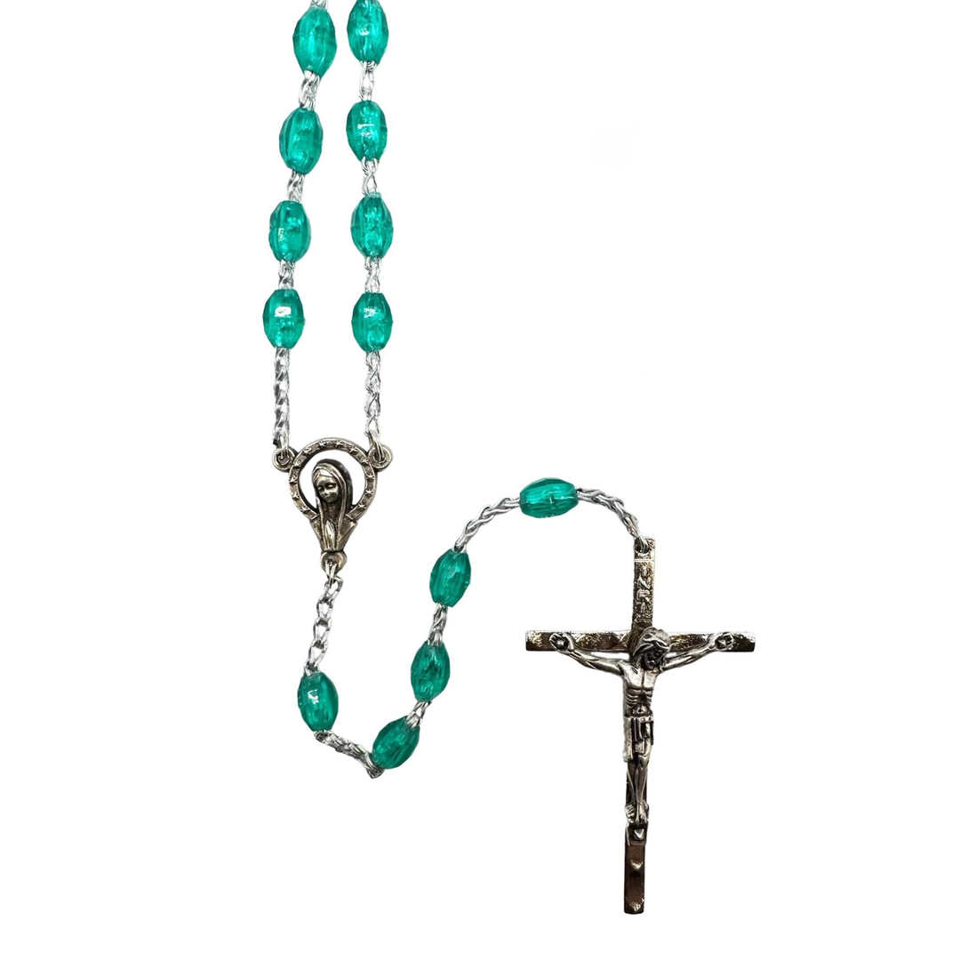 Rosary Plastic Beads Green 5mm