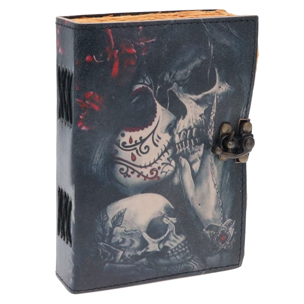 Journal Leather Painted Face Lovers 17 cm