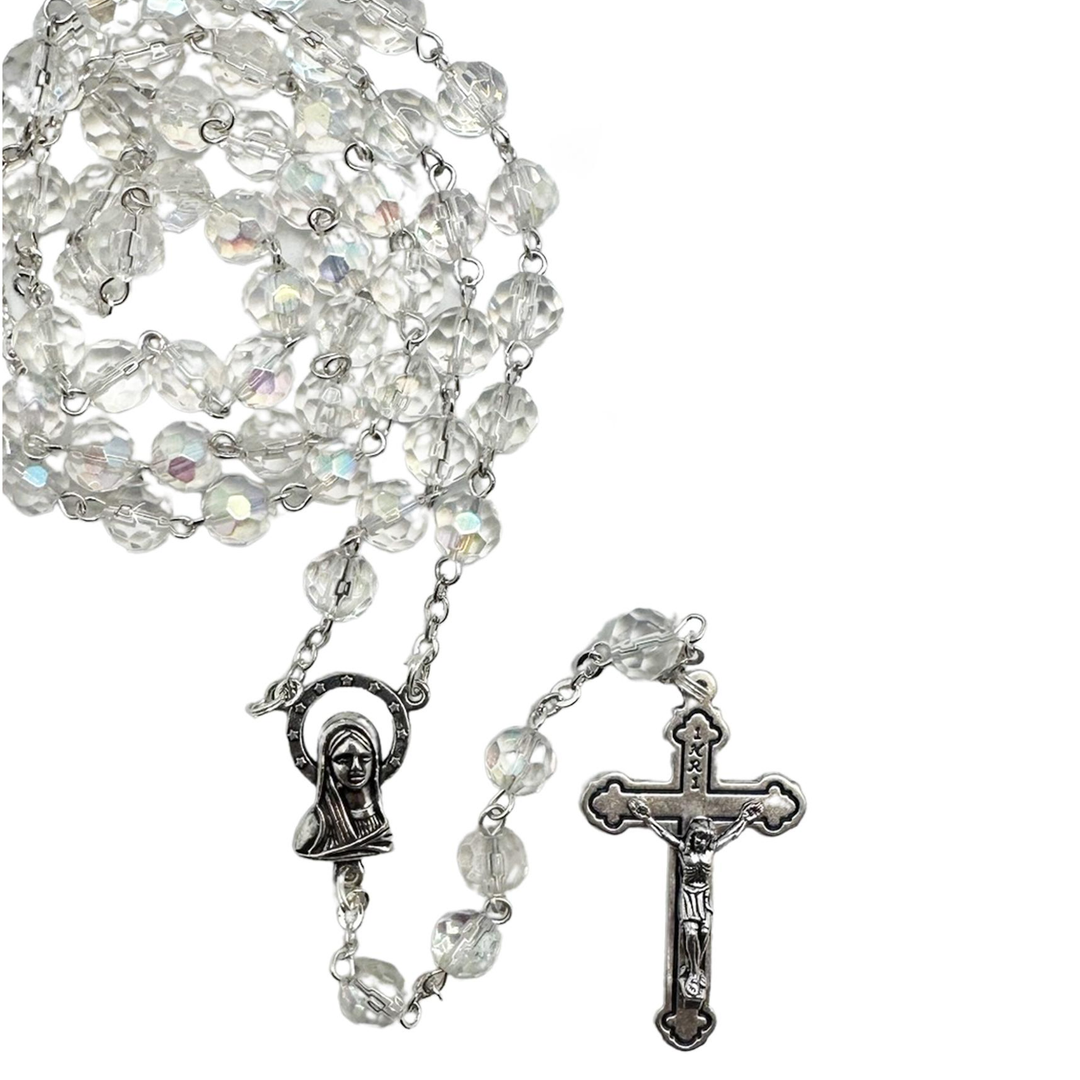 Rosary Aura Borealis Crystal 6mm