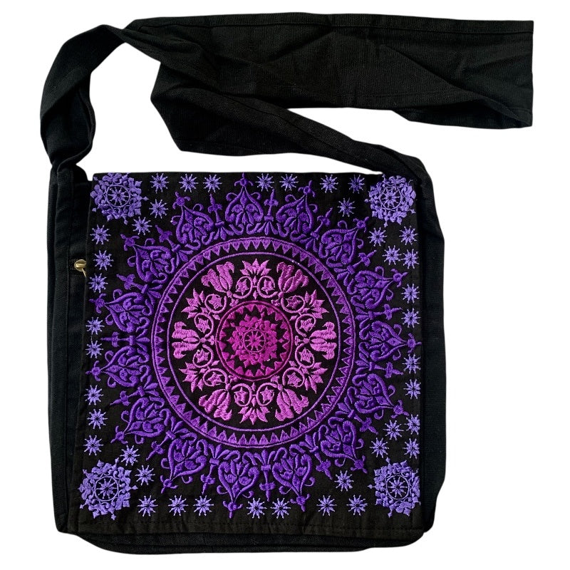 Flap Bag Mandala Embroidered 30 cm