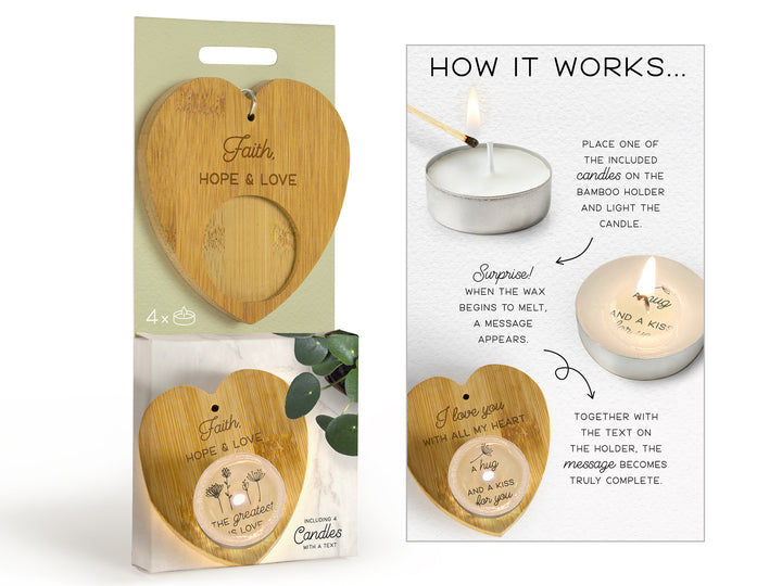 Tealight Candles Heart Wooden | Carpe Diem With Remi