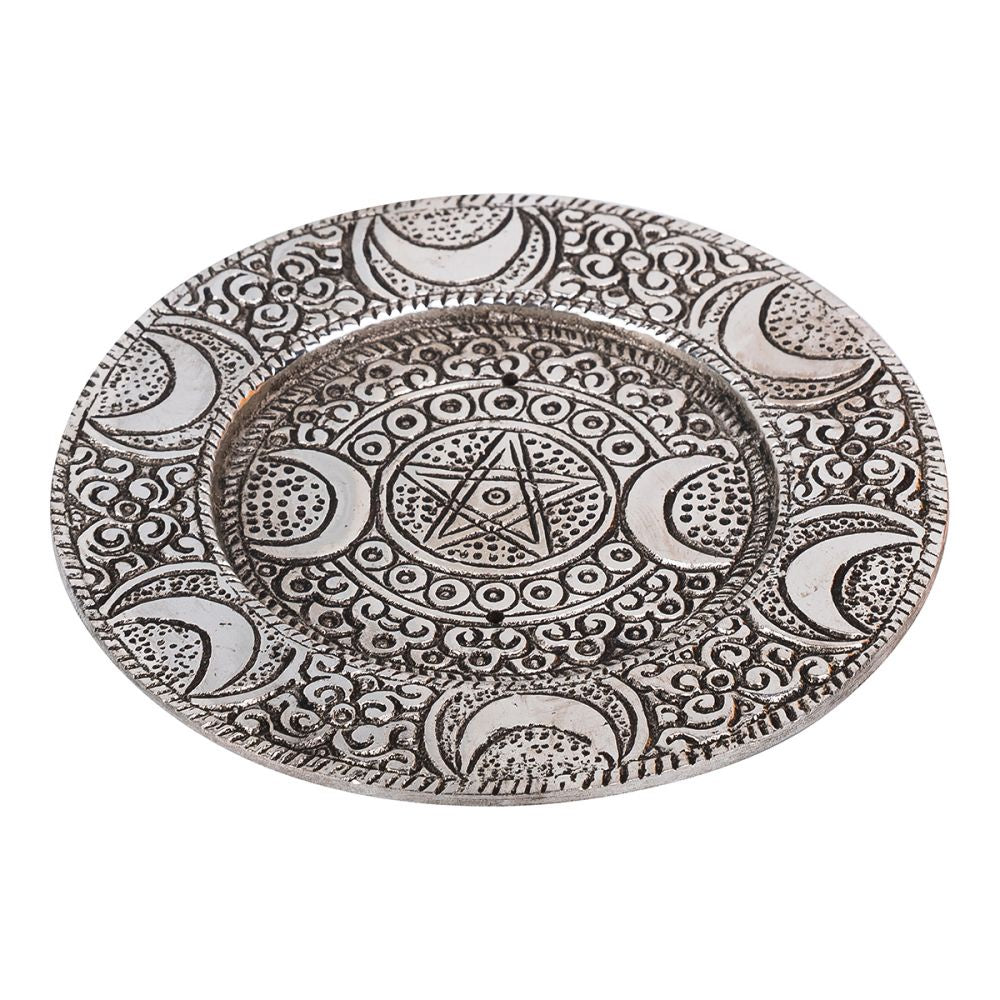 Incense Burner Triple Moon Pentacle 11.5 cm
