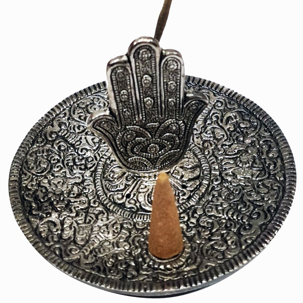 Incense Burner Hamsa Aluminium 11 cm