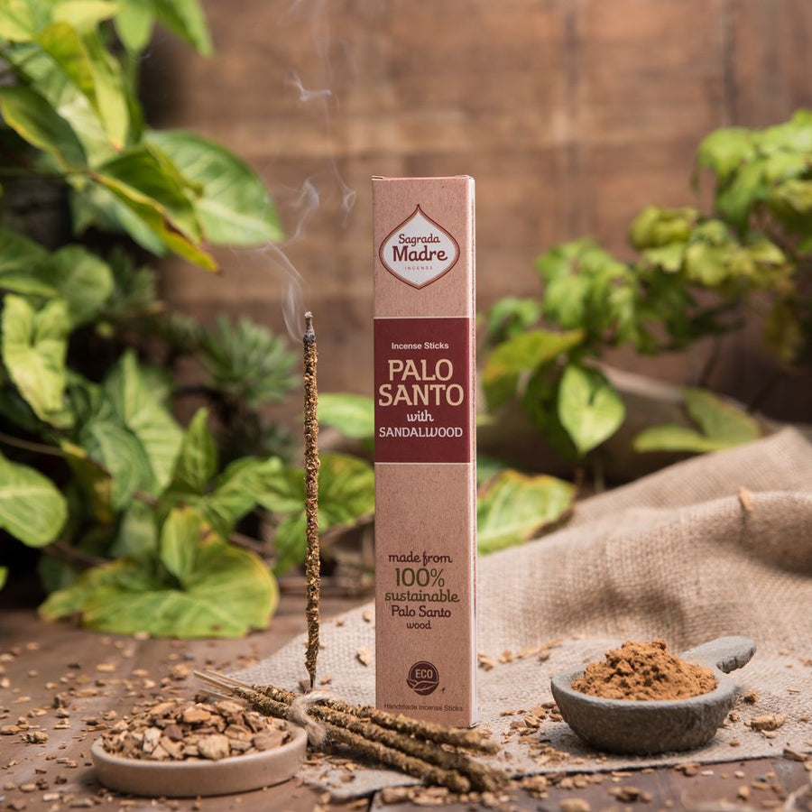 Palo Santo and Sandalwood Sagrada Madre Natural Incense 8 Sticks | Carpe Diem With Remi
