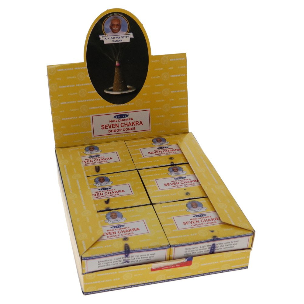 Satya Seven Chakra Dhoop Cones