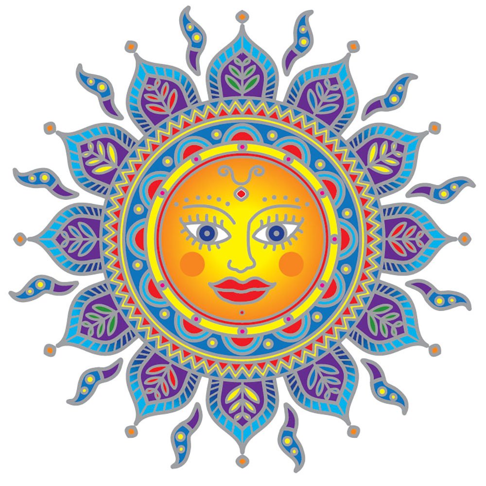 Sticker Sunseal Golden Sun Mandala