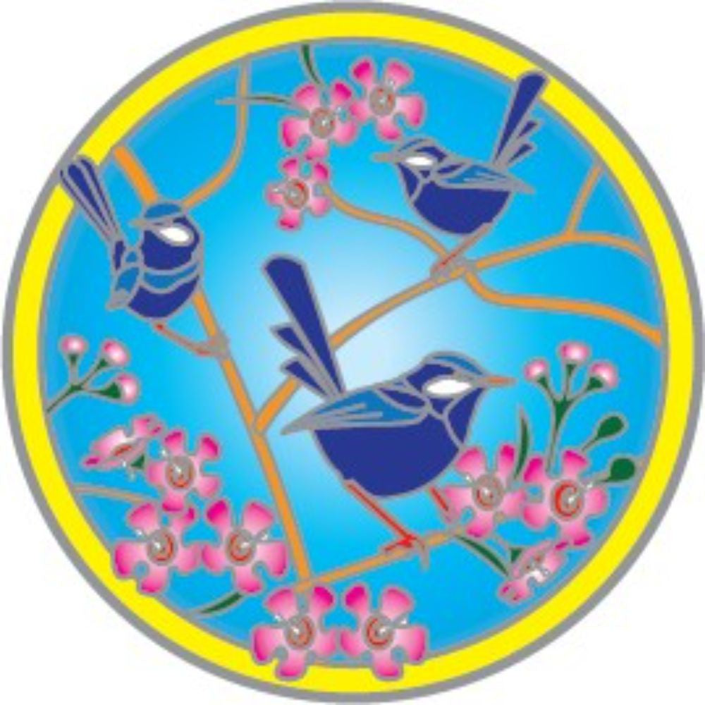 Sticker Sunseal Blue Wrens
