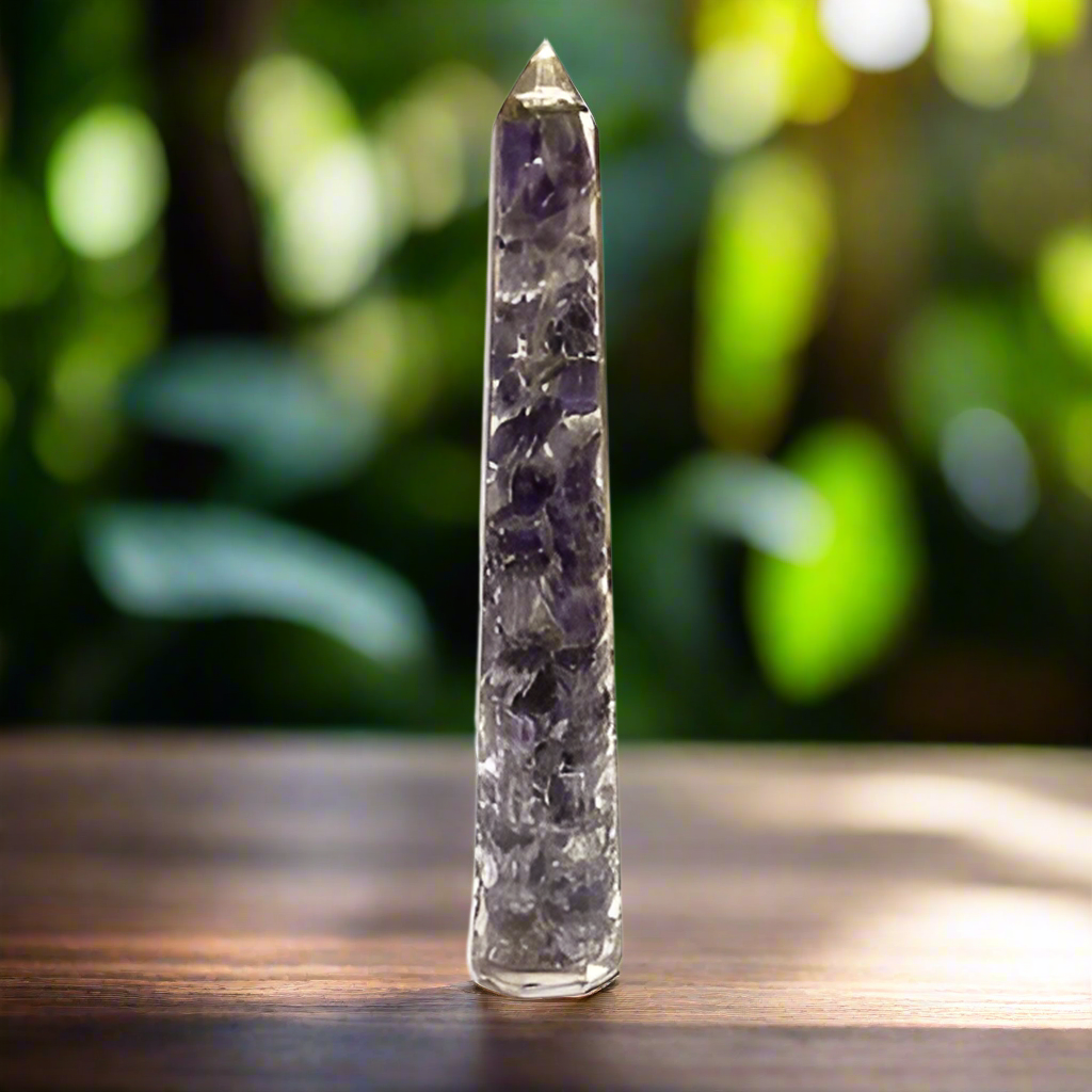 Wand Orgonite Amethyst 14 cm