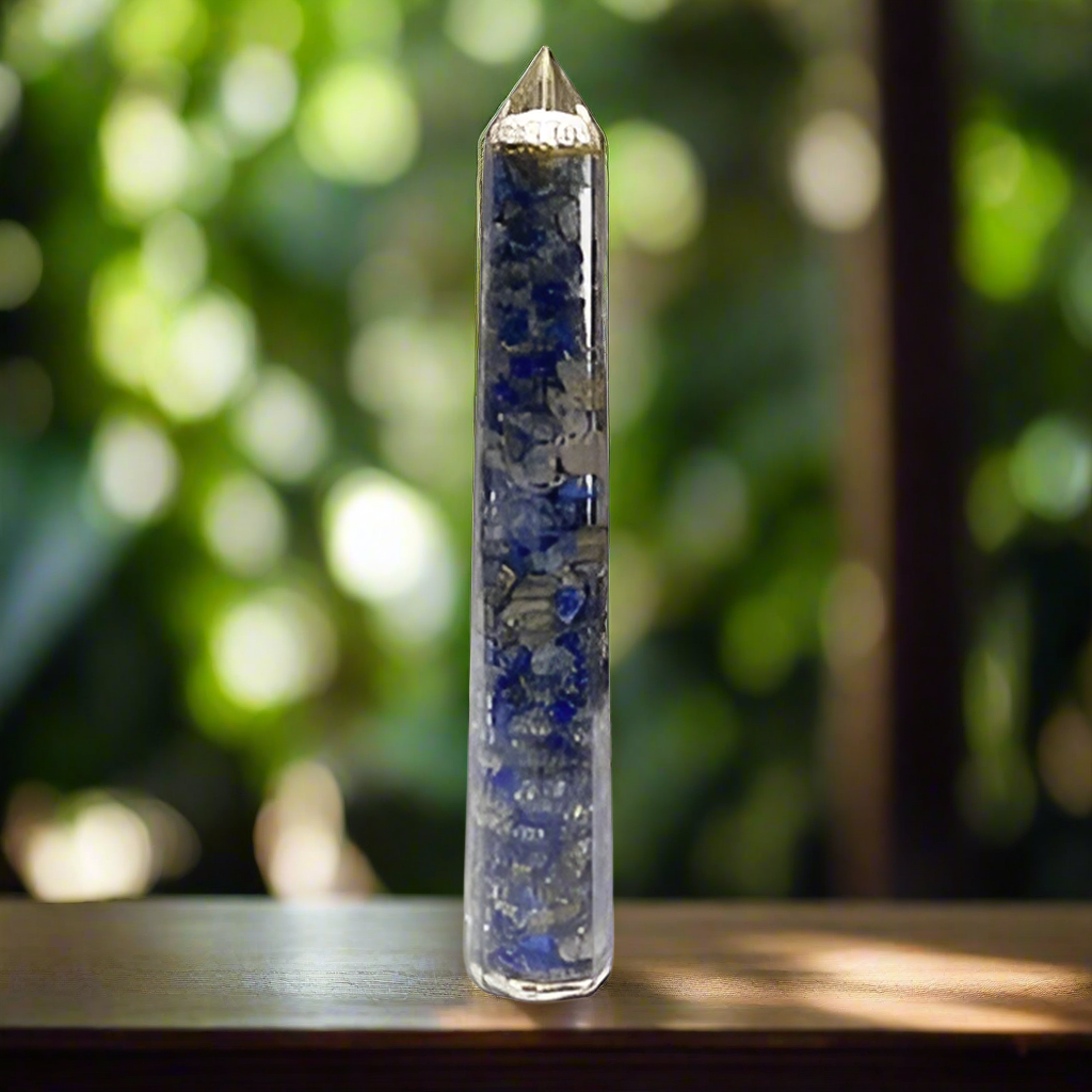 Wand Orgonite Lapis 14 cm