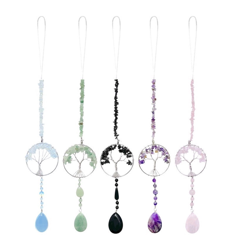 Suncatcher Tree of Life Teardrop Assorted