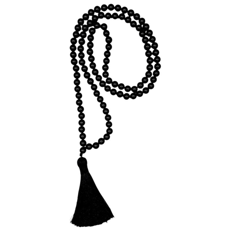 Mala Bead Black Agate 8mm