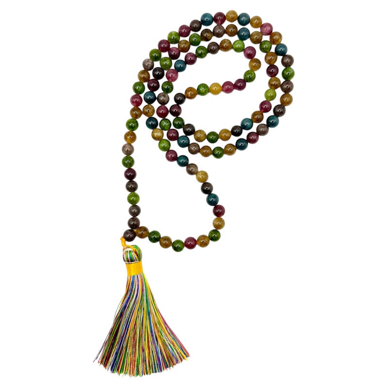 Mala Bead Watermelon Tourmaline 8mm