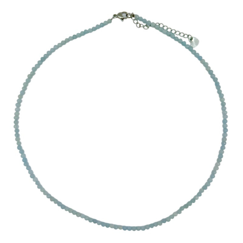 Necklace Angelite Faceted 3mm Beads