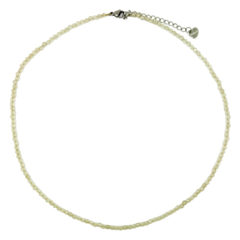 Necklace Citrine Faceted 3mm Beads