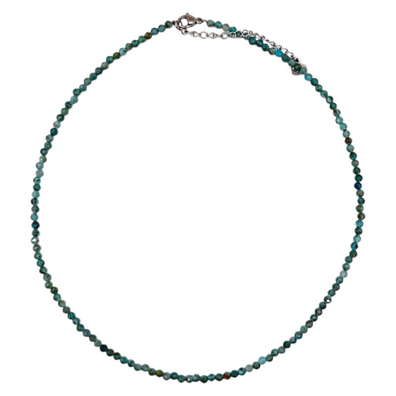 Necklace Ice Apatite Faceted 3mm Beads