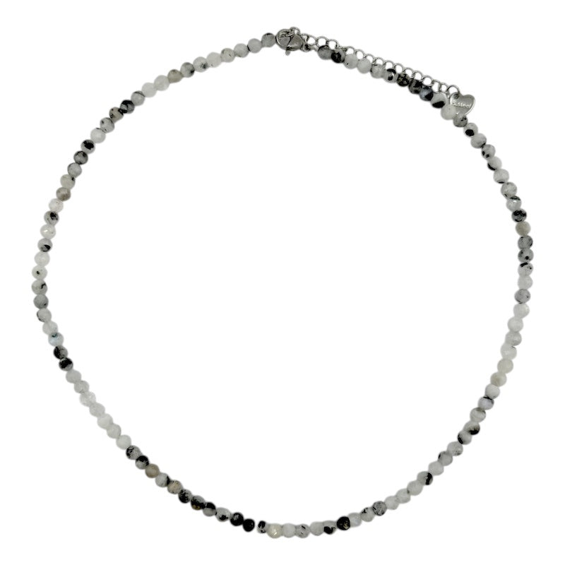 Necklace Moonstone Faceted 4mm Beads