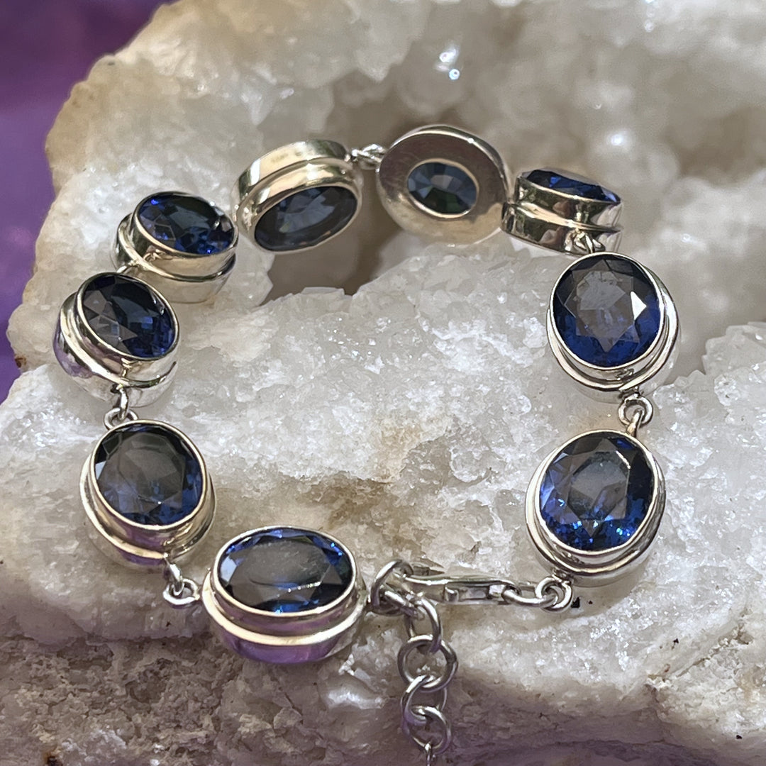 Bracelet Royal Blue Sapphire Oval Facet | Carpe Diem With Remi