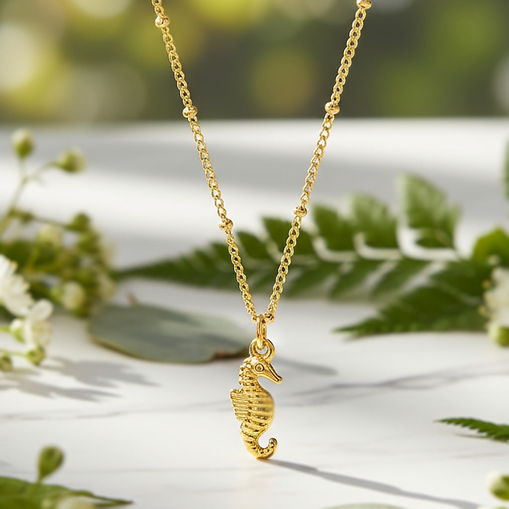 Necklace Seahorse Gold Plated