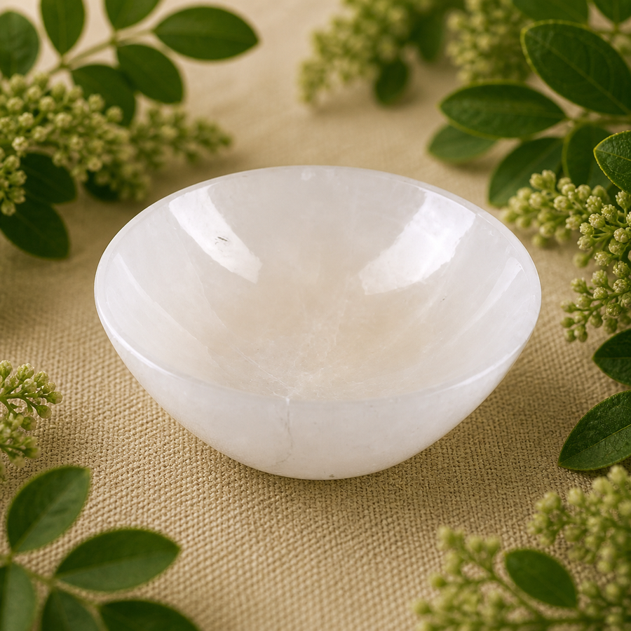 Bowl Selenite Round 15cm - Instore Only | Carpe Diem With Remi