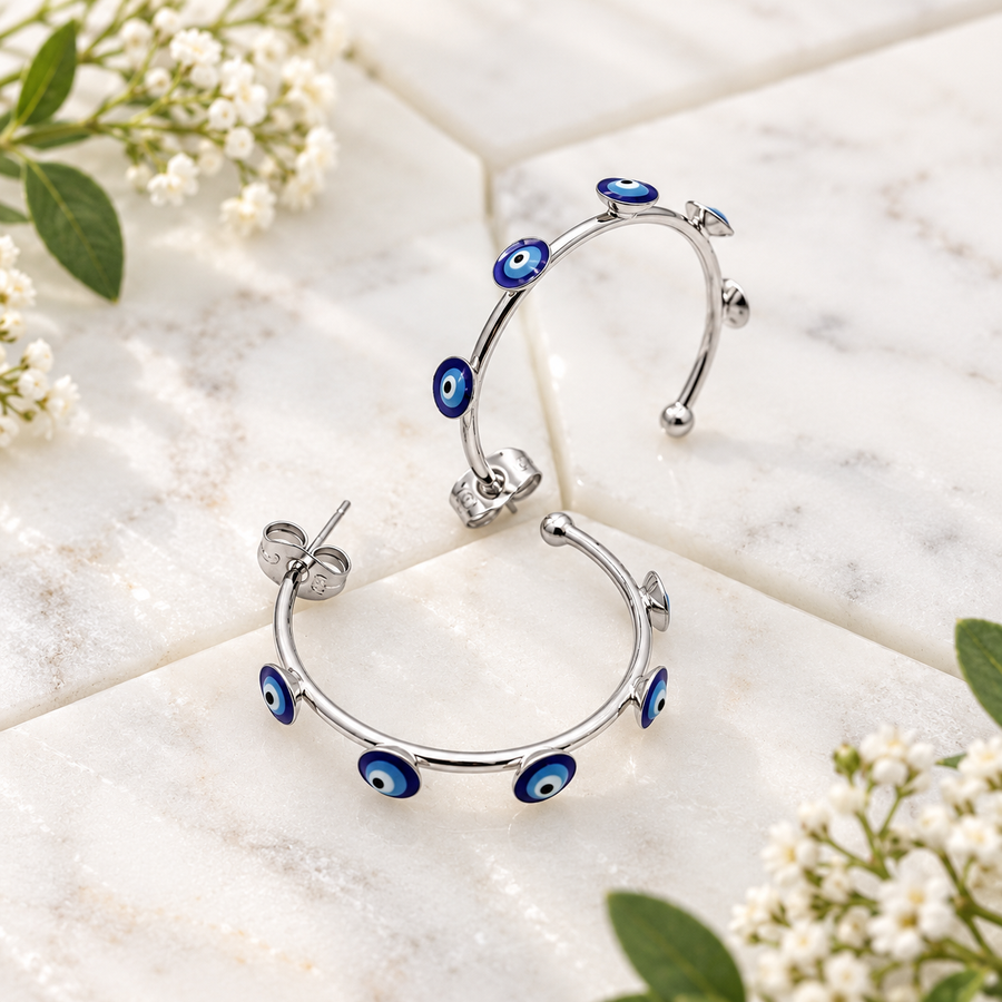Earrings Evil Eye Hoops | Carpe Diem With Remi