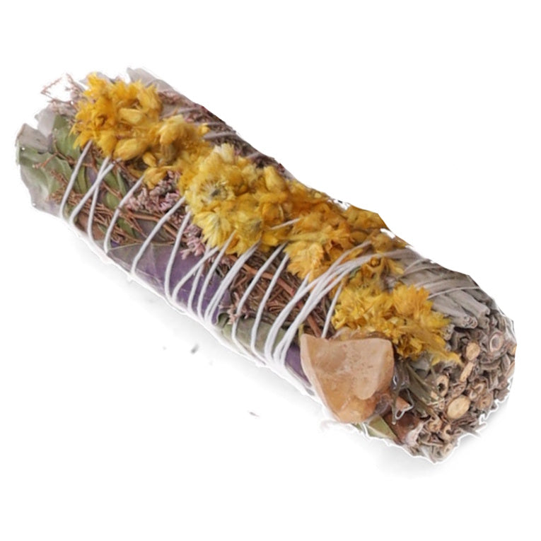 Smudge Stick White Sage Sunflower and Citrine | Carpe Diem With Remi